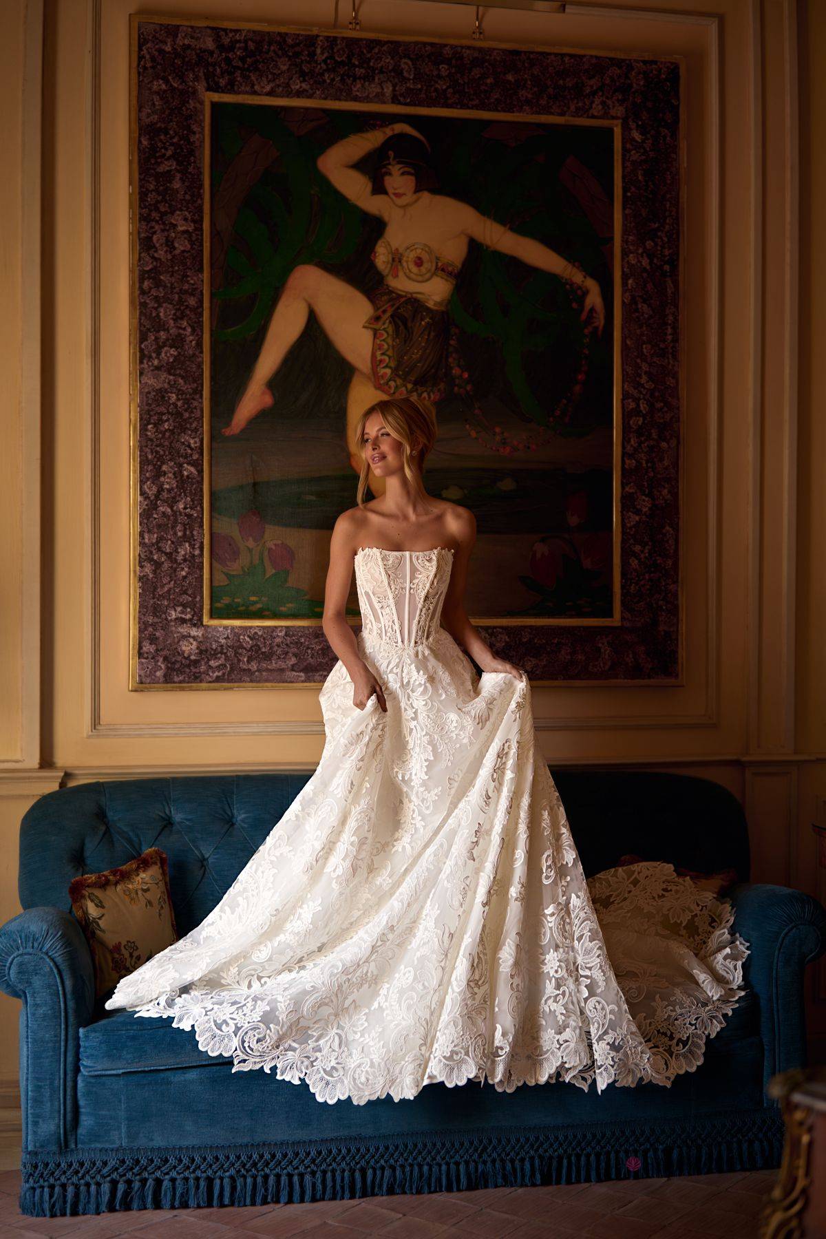 Devant de la robe de mariée princesse blamia sans body