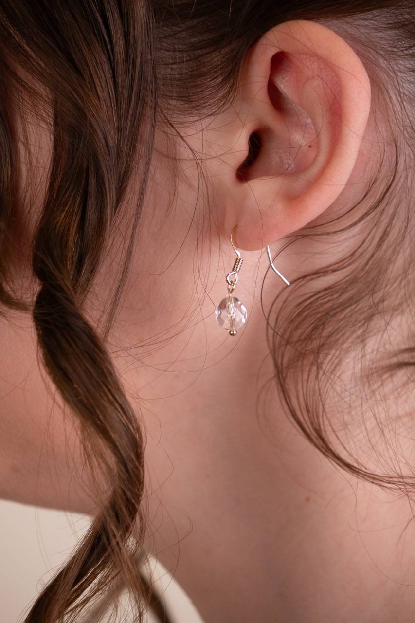 Parure de mariée boucles d'oreilles et collier de dos en or