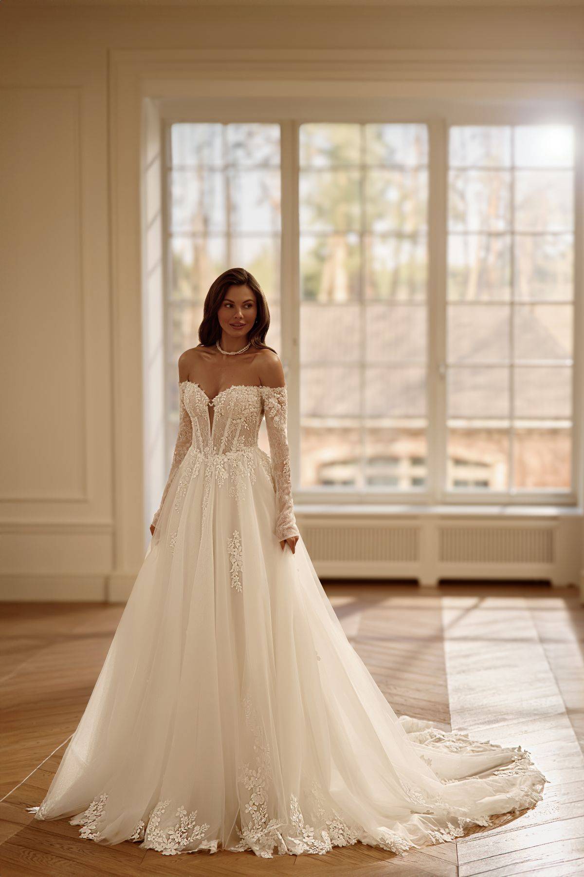 Devant de la robe de mariée princesse Liatris