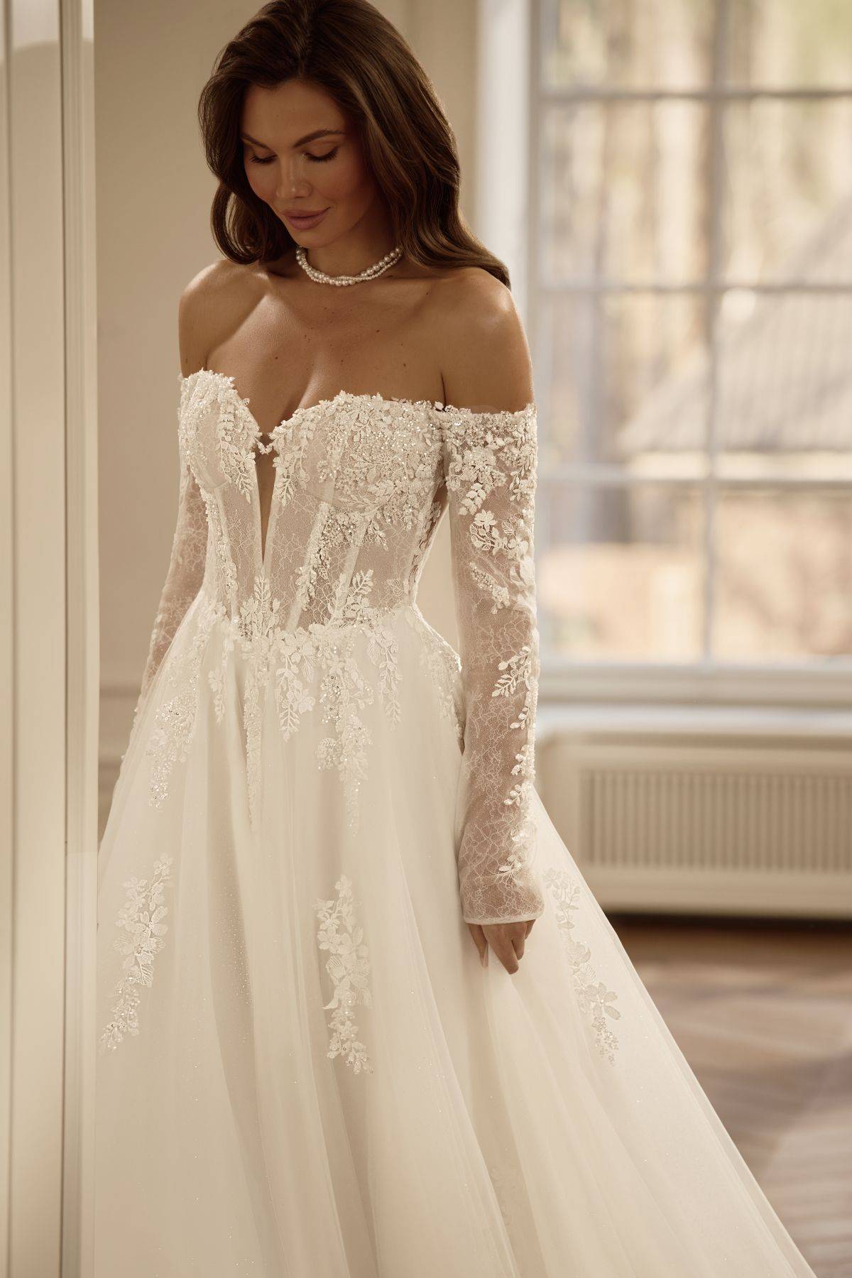 Devant de la robe de mariée princesse Liatris