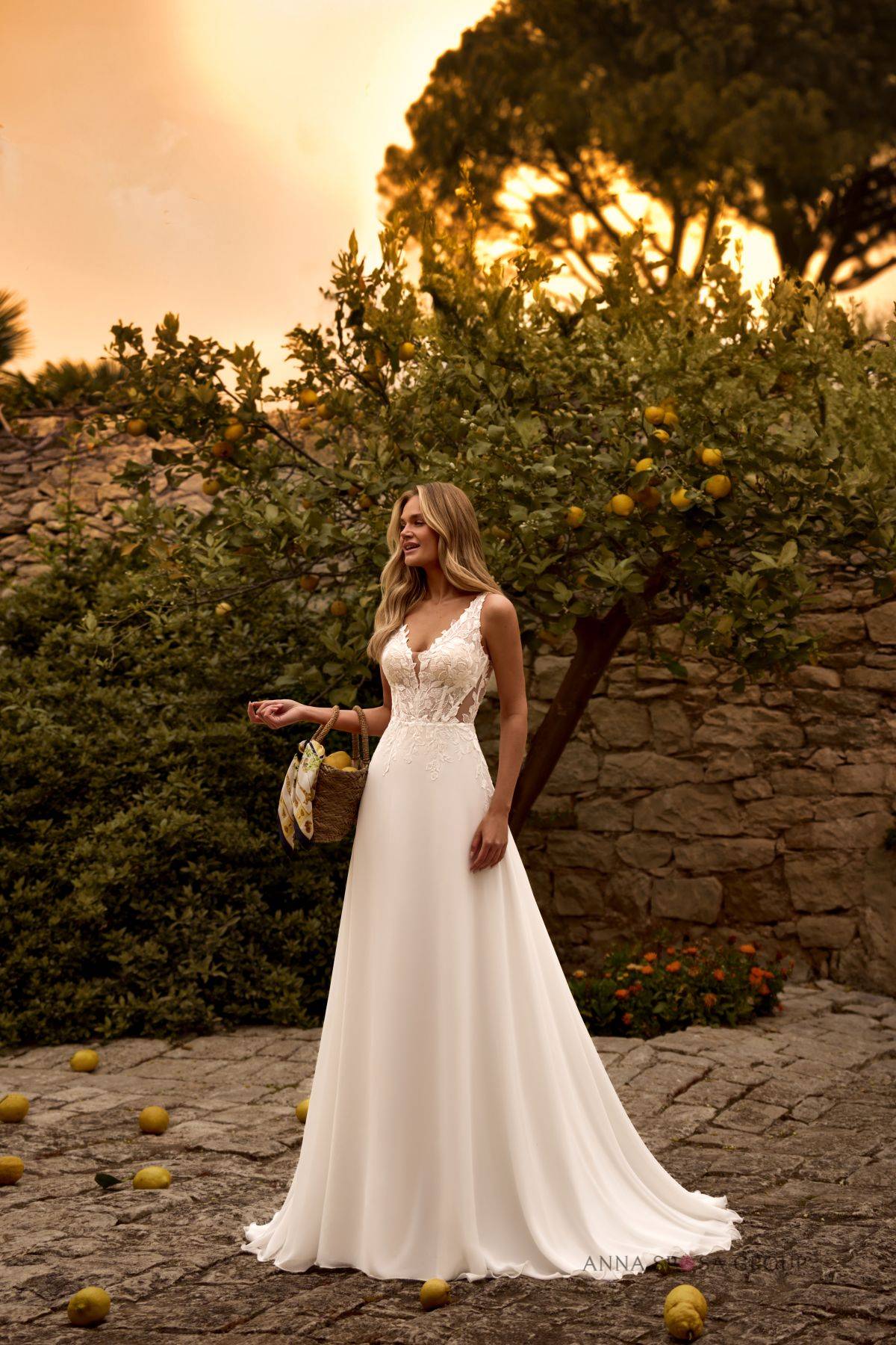 Devant de la robe de mariée bohème Richka