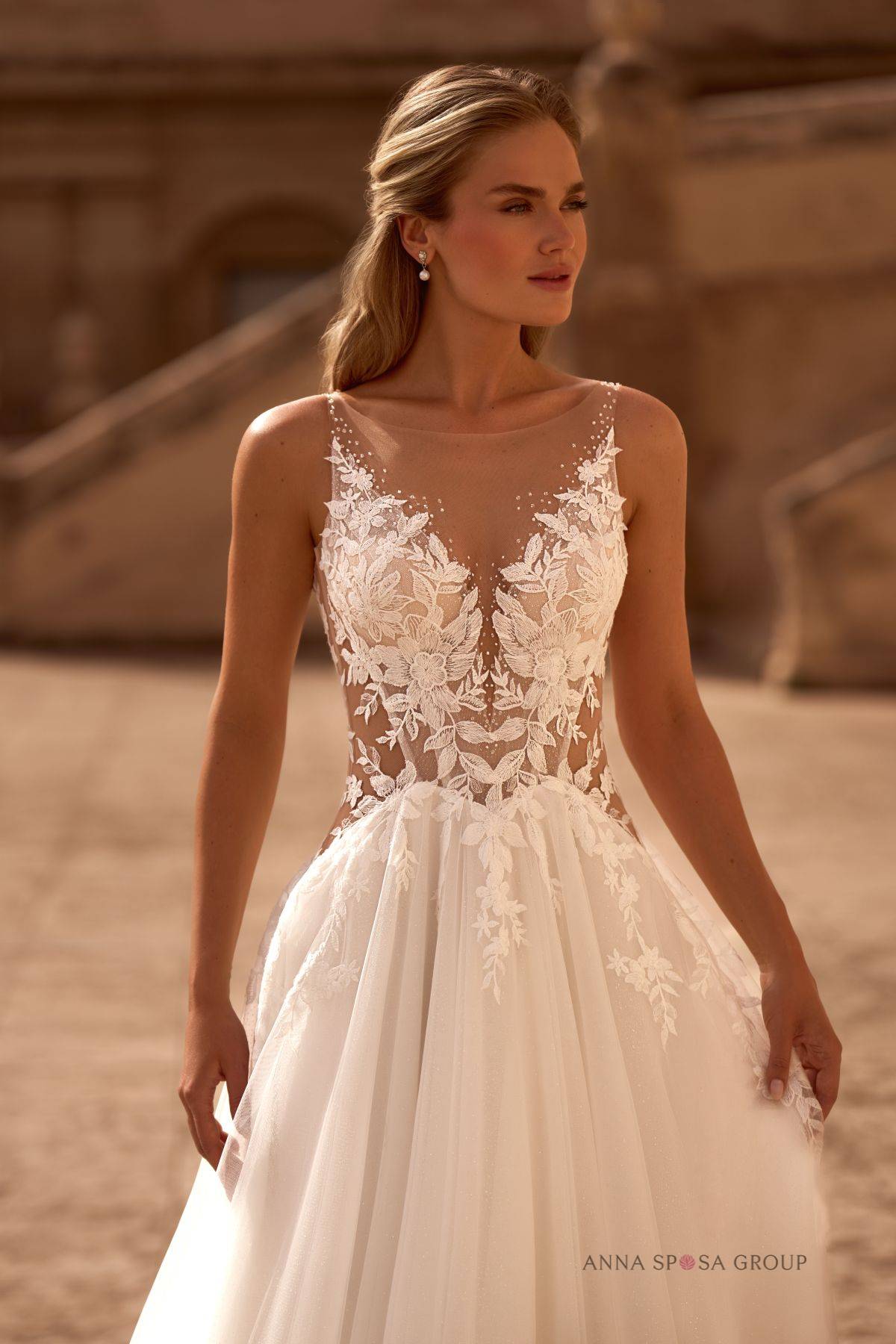 Devant de la robe de mariée princesse Ugga