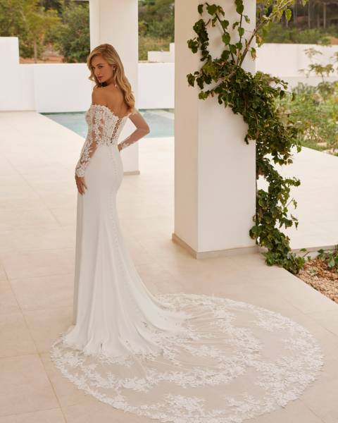 Dos de la robe de mariée sirène Sauce