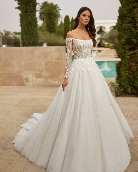 Devant de la robe de mariée princesse Silvana Adriana Alier