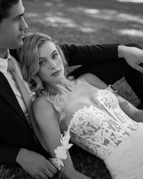 Devant de la robe de mariée sirène Danae