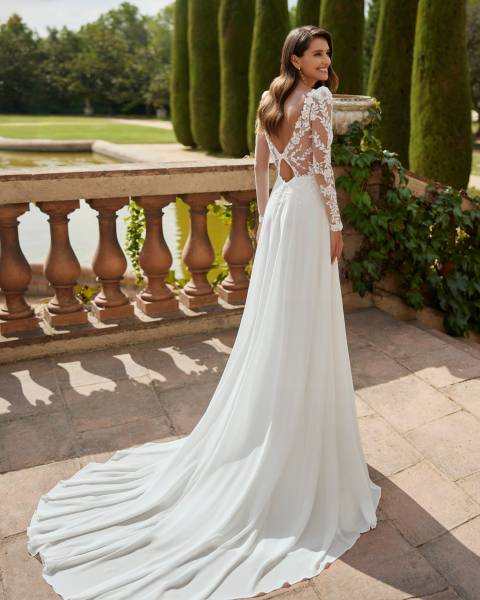 Dos de la robe de mariée sirène Daser