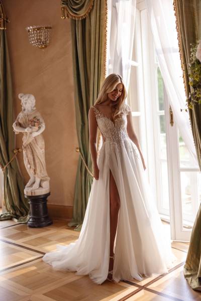 Devant de la robe de mariée princesse Alpera