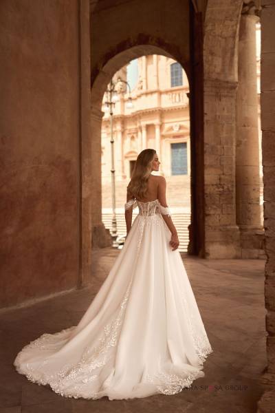 Dos de la robe de mariée princesse Borgia