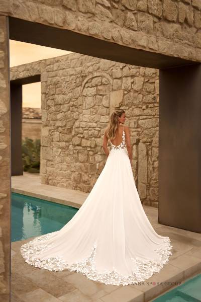 Dos de la robe de mariée bohème-chic Caraya