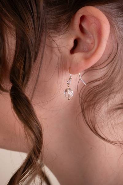 Parure de mariée boucles d'oreilles et collier de dos en or