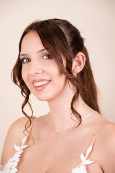 Collier de dos perles et pendentif argenté et boucles d'oreilles : Parure dos BJ1056