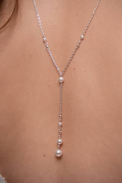 Charme multichaînes et perles : Parure de dos NS125420 