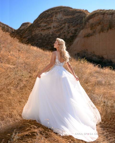 Dos de la robe de mariée bohème-chic Floreth