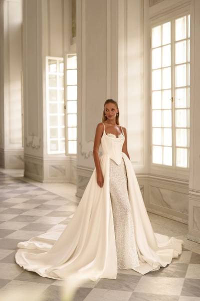 Devant de la robe sirène princesse Kanonissa avec jupe