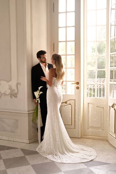 Dos de la robe sirène princesse Kanonissa sans jupe