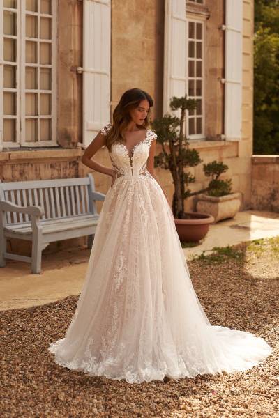 Devant de la robe de mariée princesse Kapella