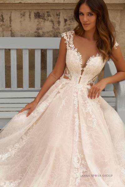 Devant de la robe de mariée princesse Kapella