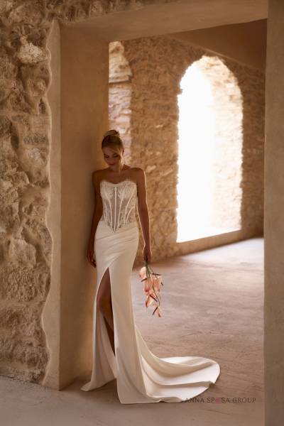 Devant de la robe de mariée sirène Remaris