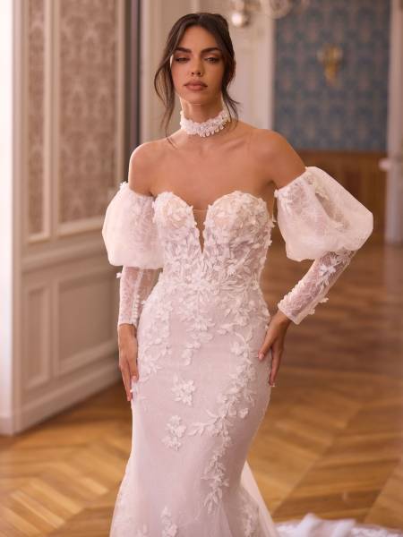 Robe de mariée sirène Allegra bianco evento