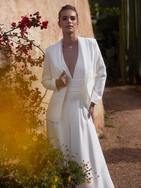 Pantalon de mariée Ezra Bianco Evento